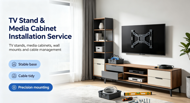 TV Stand & Media Cabinet Installation Service