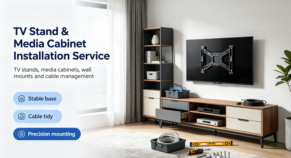 TV Stand & Media Cabinet Installation Service