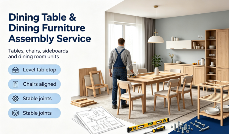 Dining Table & Dining Furniture Assembly Service